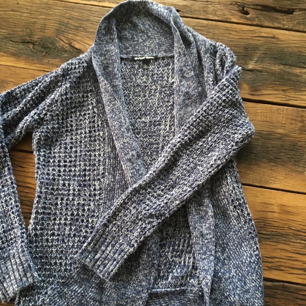 Open marled sweater!